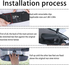 Car Rear View Mirror, 12 Inch Car Interior Panoramic Convex Rearview Mirror, Clip-On HD Wide Angle Extended Curved Mirror, Reduce Blind Spot Effectively, Universal Car Accessories (Irregular White)