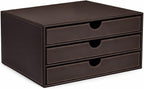 UnionBasic Leather Desktop Drawer Organizer, File Cabinet Magazine Document Holder, Office Supplies Desk Storage Organizer Bo