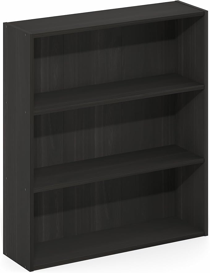 Furinno Basic Book Shelf, 3-Tier Bookshelf, Cube Storage Organizer Bookcase with Open Shelf, 7 x 24 x 26, for Living Room, Be