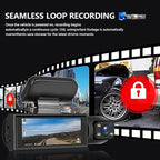 128GB Dash Cam Front and Rear for Cars with Night Vision, 1080P Dual Lens Dash Camera Inside and Outside, 24H Parking Monitor