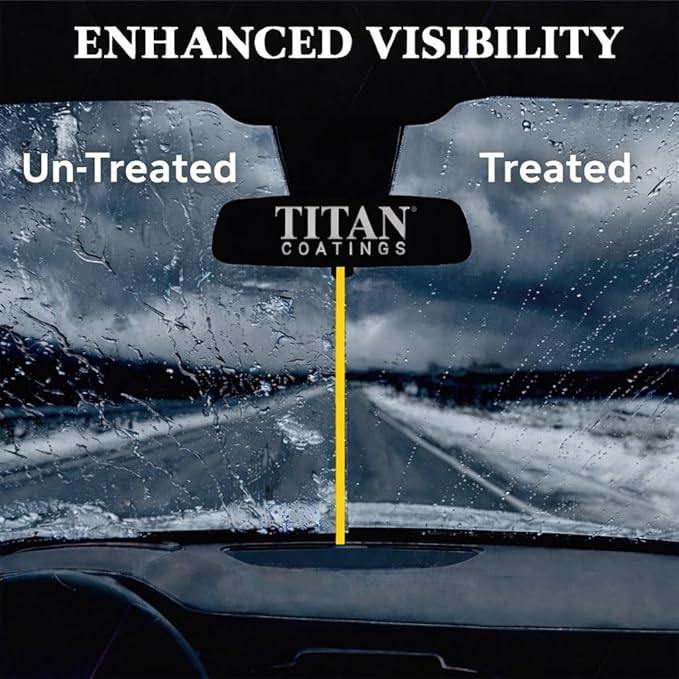 Apex Glass 50ml Hydrophobic Ceramic Coating - Professional Rain Repellent for Windshields & Windows - Long Lasting Nano Silic