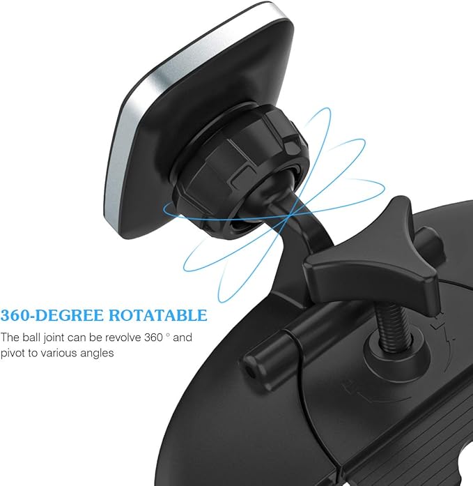 Car Phone Mount,Magnetic Cd Slot Car Mount Phone Holder 6 Magnet for iPhone 11 Pro Xs MAX XR XS X 8 7 Plus, Galaxy S10 S10+ S10e S9 Note 9 (Black)