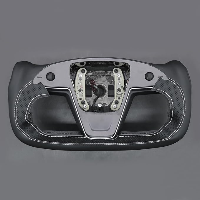 MEWANT Hand Stitched Tesla Model S Yoke Steering Wheel Cover Wrap for Tesla Model S 2021-2023 / Model X 2021-2023 Tesla Yoke Steering Wheel Accessories