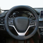 Leather Steering Wheel Cover for Chevy Silverado 1500 2500 3500, for GMC Sierra 1500 2500 3500, for Toyota RAV4 Corolla Camry