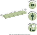 Furinno Tanna Floating Shelves for Wall Set of 2, 9 x 35 Wall Shelf, Wall Mounted Floating Shelf with Invisible Bracket, 2-in