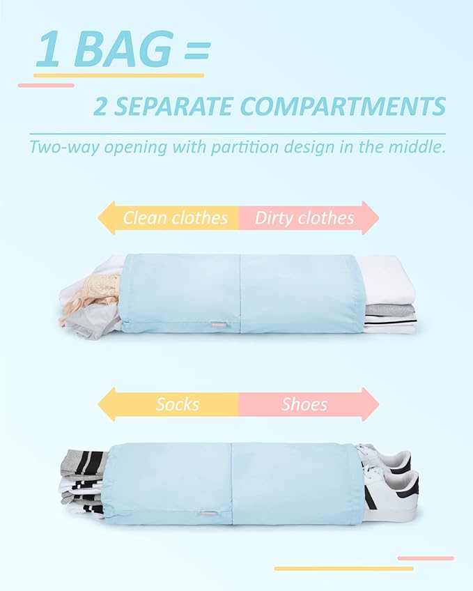BAGSMART 6 Set /4 Set/2 Set Compression Packing Cubes for Travel, Lightweight Luggage Organizer Bags, Durable Space Saver Bag