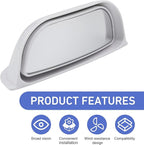 2 PCS Back Passenger Blind Spot Mirrors, 1.8" x 5" Adjustable Wide Angle B-Pillar Blind Spot Mirror, Car Side View Mirror for Get-Off Safety, Universal Accessories for Most Cars (White)