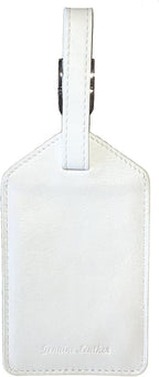 Personalized Monogrammed Leather Luggage Tags - 2 Pack