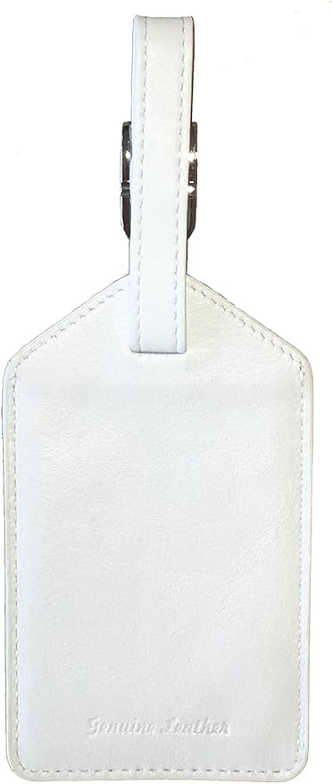 Personalized Monogrammed Leather Luggage Tags - 2 Pack