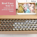 ROUFA Sock Drawer Organizer for Dresser, Honeycomb Underwear Dividers for Women, Panty Separator for Bras, Socks, Belt and Le