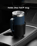 Upgraded Car Cup Holder Expander Adapter with Offset Adjustable Base, Compatible with Yeti 14/24/36/46oz Ramblers, Hydro Flas