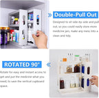 Dutiplus Medicine Organizer 3-Tier Shelves Cabinet Storage Rack Organizer for Holding Vitamins, Supplements, Cosmetics 10.82"