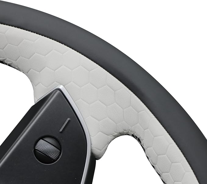 MEWANT DIY Stitching 3D Style Steering Wheel Cover Wrap for Tesla Model 3 Highland 2023-2025/Model Y 2025 Highland for Tesla Model 3/Model Y Accessories(3D Style)