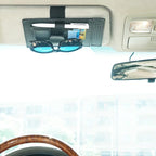 Universal Car Sun Visor Organizer and Extender - Anti-Glare Sunshade with Multi-Pocket Storage for Sunglasses, Cards, and More - Improve Driver Safety and Convenience, 1 Piece (Black)