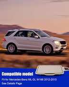 Sun Visor Vanity Mirror Cover Fit for Mercedes-Benz GLE GLC C E S Class 2012-2020 Replace A1668100110 A1668100210 A2058107104, Left Front Makeup Mirror Cap, Beige