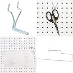 G.CORE Peg Board Organizer 21 Pack, Pegboard Accessories with Baskets Cups Hooks - 1/8" & 1/4" Peg Board Wall Tool Organizers
