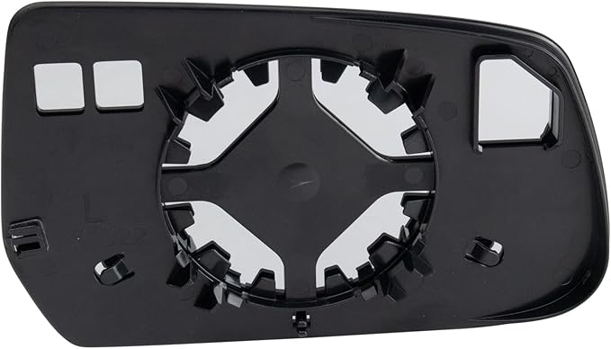 TRQ Driver Side Mirror Glass Assembly Snap On Non Heated Compatible with 2010-2017 Chevrolet Equinox GMC Terrain GM1320481