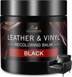Leather Recoloring Balm and Leather Repair Kit for Furniture, Black Leather Restorer for Couches, Furniture, Car Seats, Leath