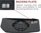 Driver Side Mirror Replacement for Toyota Tundra 2022 2023, Left Lower Exterior Side Rearview Mirrors Glass, with Backing Plate, Power Heated