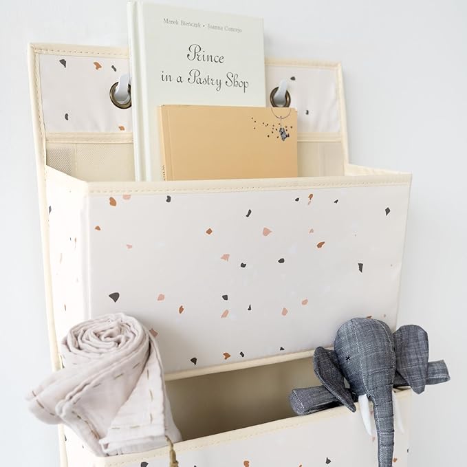 3 Sprouts Over the Door Organizer -Hanging Baby Organizers & Storage with 4 Large Pockets & 2 Hooks for Baby Clothes, Toy, St