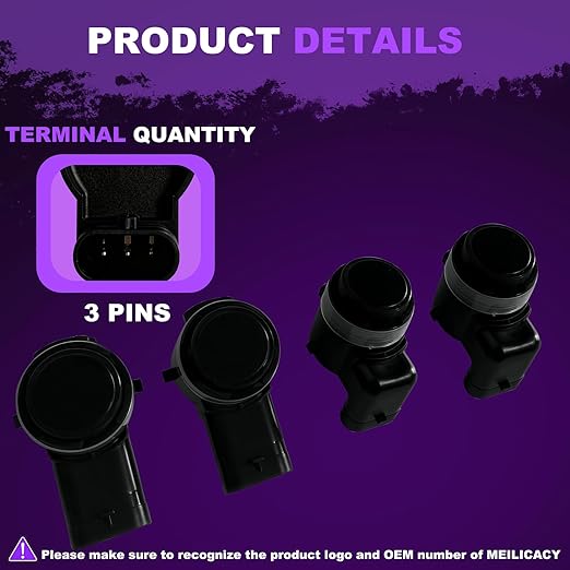 4PCS Front Parking Sensor Parking Assist Sensor Pdc Parking Sensor Bumper Suitable for BMW i3 X1 X2 X3 X4 (2013-2018) X5 X6 for MINI Cooper Clubman 66209274428+66209274427
