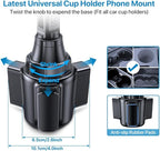 Miracase [2025 Latest Upgraded] Universal Cup Phone Holder for Car, [Rotatable & Adjustable] Long Neck Car Cup Holder Phone Mount Compatible with iPhone, Samsung, Google & More Smartphones