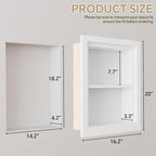 Solid Wood 14 X 18 Recessed Medicine Cabinet,2-Tier, Medicine Cabinet Organizer,Wall Niche, Bathroom Wall Cabinet, recessed b