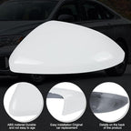DERI Driver Side Mirror Cap Compatible with Volkswagen Jetta 2019 2020 2021 2022 2023 2024 2025, Left Side Mirror Cover fit for VW Jetta US Version Without Turn Signals, Super white