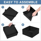 Criusia Drawer Organizer Clothes 12 Pack - Odorless Closet Organizers and Storage for Sock Underwear Bra - Dresser Organizado
