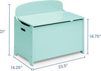 Delta Children MySize Deluxe Toy Box, Mint