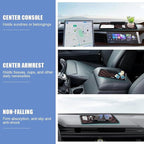 Car Anti Slip Mat Dashboard Tray Decorations Sticky Pad Multi Functional Thicken Washable Checkerboard Design with Universal 