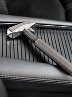 Window Breaker Seatbelt Cutter for Car Tungsten-Titanium – Shatters Double-Layer Laminated Glass, 90HRA Alloy Tip, All-Metal 