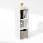 Furinno PELLI Book Shelf, 3-Cube Bookshelf, Cube Storage Organizer Bookcase, 11.7 x 12.1 x 35.4, for Living Room, Bedroom, Ho