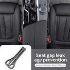 Car Seat Gap Filler Organizer Universal Fit Car SUV Truck Console Side Plug Strip Stopping Phone Key from Falling, Pack of 2 Black (Black)