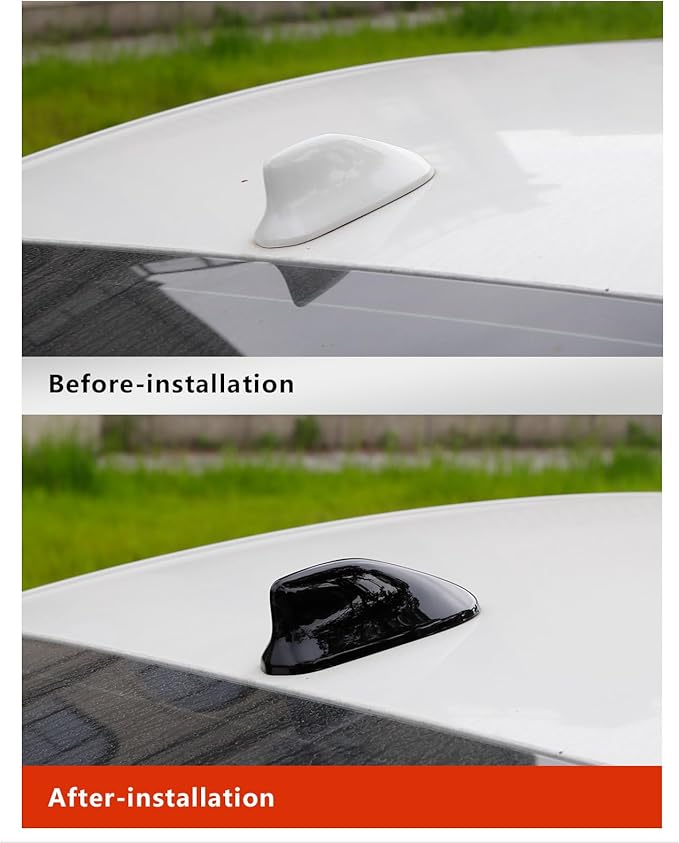 YINGTUU for Honda Accord 2018 2019 2020 2021 2022 Accessories Car Antenna Toppers Car Shark Fin Cover Decoration Exterior Trim Bright Black
