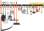 ELEAD 68'' All Metal Adjustable Garden Tool Organizer: Garage Tool Organizer Wall Mount with Orange Hooks, Garage Organizers 