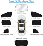 KUST Car Window Shades for Honda CRV 2017-2022 CR-V Accessories Windshield Sun Shade Side Rear Window Covers Sunshade Privacy Protection for Camping Blackout UV Block Full Set 8PCS
