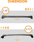 Snailfly Roof Racks Cross Bars Fit for 2021-2026 KIA Sorento & Sorento HYBIRD Rooftop Cargo Crossbars with Lock (Only for Non-X-LINE Models with Flush Side Rails)