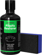 NADAMOO Plastic Restorer 50ml, Highly Concentrated Ceramic Coating for Cars, Back to Black Automotive Exterior and Interior Trim Scratch Remover Kit, Restore Faded Plastic, Vinyl & Rubber