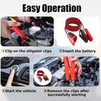 Jumper Cable Clamps Compatible with MIL 12V Battery, Silicone wire 2FT 8AWG Cable,12V Battery Jumper Starter for Cars Light Trucks Car Jump Starting Using Tool