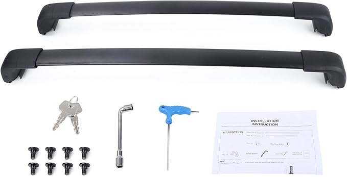 FLYCLE 300Lbs Roof Rack Cross Bars Compatible with KIA Telluride 2019-2025 S SX SX-P EX, Lockable Cross Bars Roof Rack Cargo Bars for Luggage Kayak Bikes Canoe Ski Snowboard