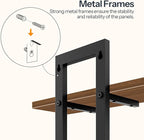 HOOBRO Floating Shelves, 15 Inch Wall Shelf Set of 3, Wall Mounted Storage Shelves 2-Tier, Hanging Bathroom Shelves, for Livi