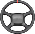 MEWANT Hand Stitch Genuine Leather Steering Wheel Cover for Chevy Silverado 1500 Astro Blazer C/K Kodiak S10 Suburban