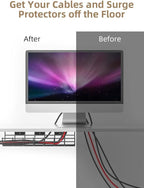 2 Pack DELAMU Under Desk Cable Management Tray, Large Metal Cord Organizer, Office & Home Cord Wire Management Under Desk She