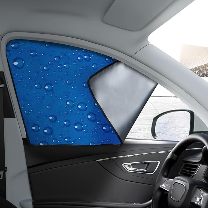 Aokway Side Window Sunshade Sun Shade for Car Window Double Thickness Auto Windshield Sunshades Curtain Universal Fit for Driver for Baby UV Protection (Front Side 2pcs)