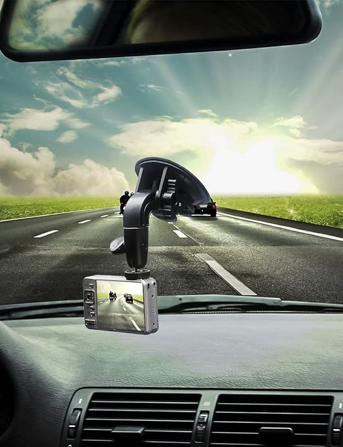 EXSHOW Car Camera Mount Holder for GoPro, Suction Cup Car Windshield Dashboard Dash Mount, Heavy Duty Action Camera Stand for GoPro Vlogging SJCAM