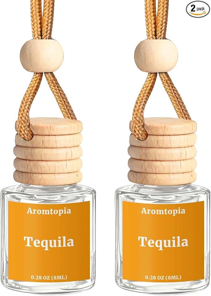 Hanging Car Air Fresheners, Aromtopia Car Fragrance Diffuser, Tequila Inspired Scent, Long-Lasting Automotive Odor Eliminator