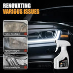 HISKI Headlight Restoration Kit with Ceramic Coating, Automotive Headlamp Restoration Fluid Kit, Headlight Restoration Kit,Mu