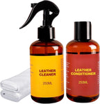 Leather Cleaner and Conditioner for Couch: Complete 2-Step Care Set for Car Interior Furniture Sofa Shoes Bags & Jackets - Re