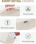 ECOHUB 6 Set Packing Cubes for Travel Durable Suitcase Organizer Bags Set with Personalized Tag Travel Essentials with Shoe B
